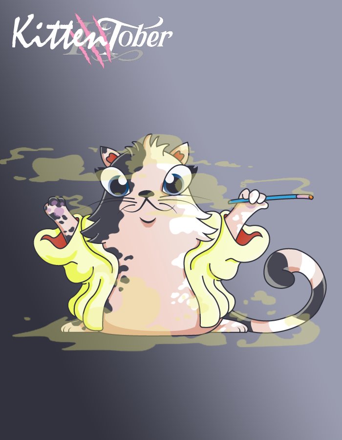 Day 11 - Cruel
#KITTENTOBER !! "Cruella De Vil, Cruella De Vil... If she doesn't scare you, no evil thing will..."
#cryptokitties <a href="/cryptokitties/">CryptoKitties</a> #characterdesign #Inktober2018