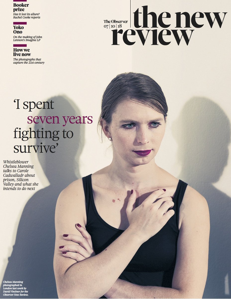 Notre couv' coup de 💓 de la semaine 👉 <a href="/ObsNewReview/">The Observer New Review</a> #ChelseaManning