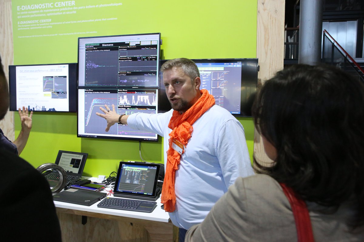 #L’e-Diagnostic Center, centre européen de maintenance des parcs éoliens et photovoltaïques, permet d’améliorer et favoriser la maintenance des infrastructures en anticipant leur vieillissement. Rendez-vous au pavillon #LowCarbon Generation #ElectricDays - avec <a href="/EDFofficiel/">EDF</a>
