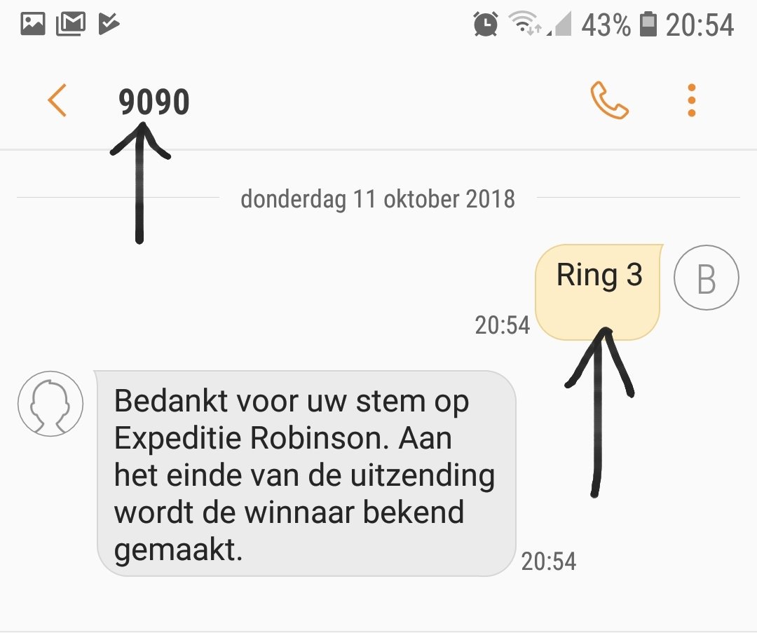 "Politiek correct" als ik ben doe ik niet aan stemadviezen, behalve vandaag....dus stem op #ExpeditieRobinson voor de Televizierring!!! 
Hoe dan? Nou, zo: