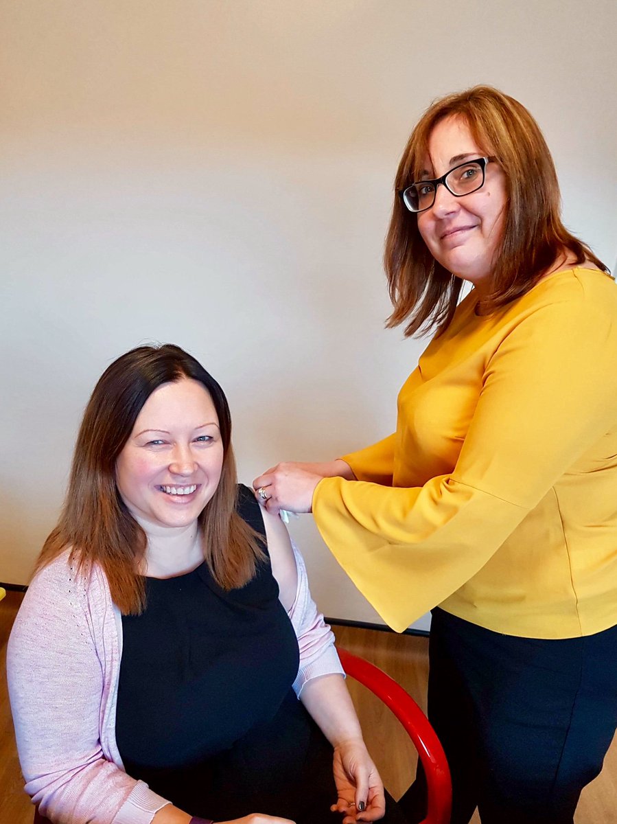 @BCUHB having myflu jab at Ysbyty Bryn Y Neuadd today, helping to keep service users and staff in learning disabilities services safe. #didnthurtabithonest