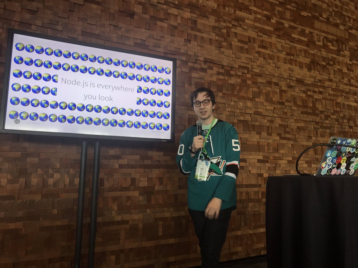 dshaw's tweet image. Building Node.js community with @bitandbang #NodeJSInteractive