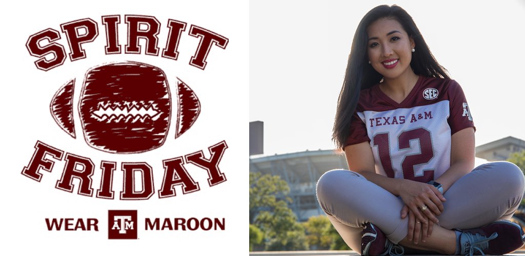 NSFPtamu's tweet photo. 🎶"The eyes of Texas are upon you."🎶 So make sure you wear maroon tomorrow &amp; every #TAMUSpiritFriday!

#tamu @tamudsa #BTHOsouthcarolina https://t.co/MnKv3kh1AE