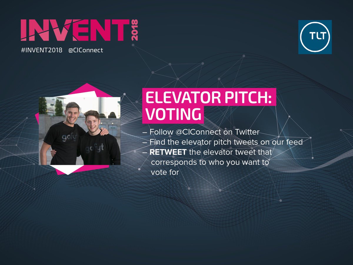 Elevator Pitch #Invent2018 sponsored by <a href="/TLT_LLP/">TLT LLP</a> - Retweet this tweet to vote for <a href="/go_fyt/">gofyt</a>