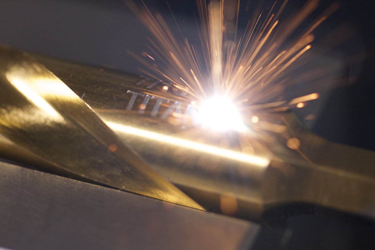 SCHMIDTmarking's tweet photo. Titanium drill bits? Mark them in a flash with our laser marking systems. #makeitmarkit #lasermarking https://t.co/nBmaa9vZ88