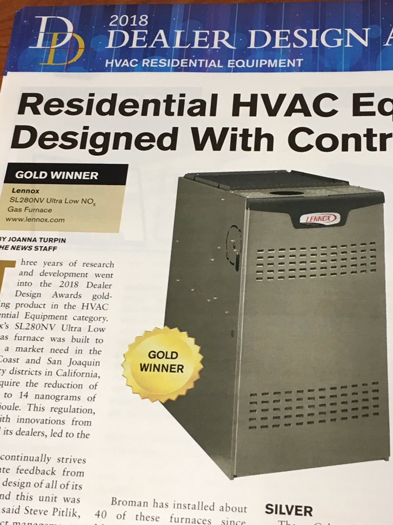 JMurphyLennox's tweet photo. Loved spending a few days with my old product team. I was able to go back for our photo shoot for the Ultra Low NOx Furnace winning The Gold Dealer Design award. #mylennox https://t.co/pxqtJHshus