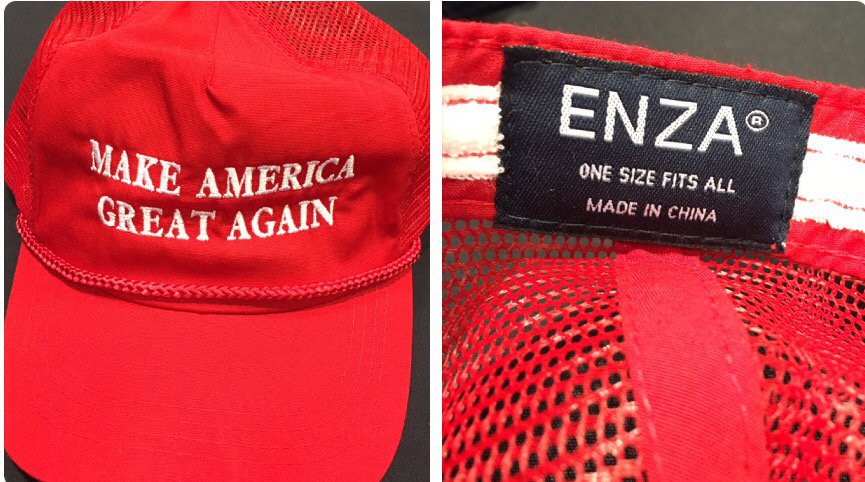 medellinemil's tweet photo. @politico He's got a point.

| #Trump #TrumpMerchandise #MadeInChina #Trade #Jobs #Outsourcing #DonaldTrump https://t.co/rr4qVGlM2G