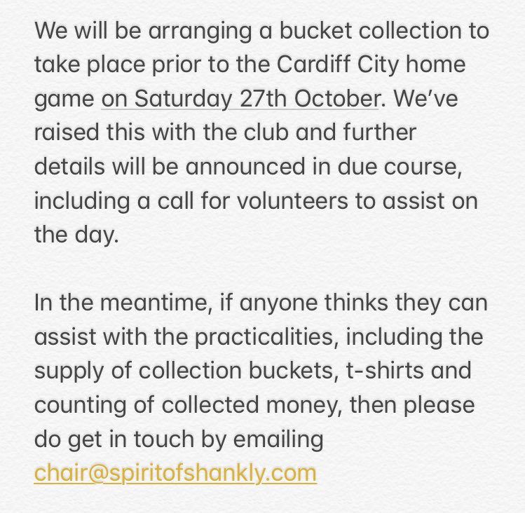 spiritofshankly's tweet photo. Supporting Sean Cox – Bucket Collection versus Cardiff City

We will be arranging for a collection to take place to raise funds for Sean Cox. Full details soon, for now share the below 👇 and get in touch if you can help https://t.co/3YxgimYFei
