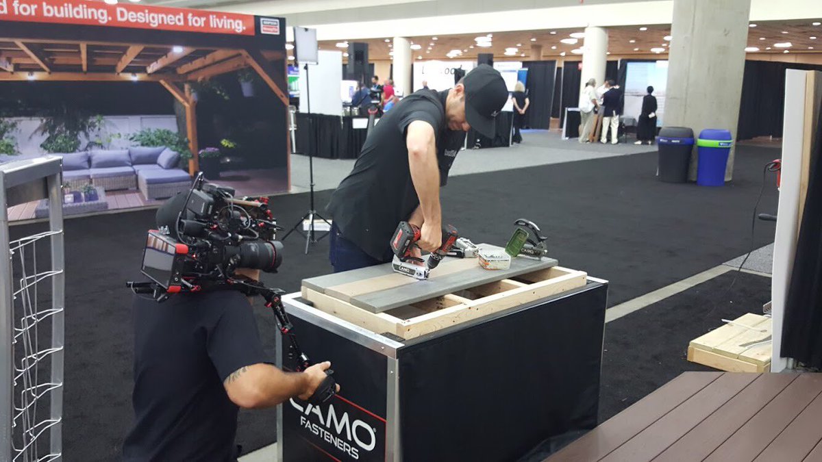 camofasteners's tweet photo. We would like to offer a heartfelt thank you to @MattRisinger and The Build Show for filming at our booth today! We were honored to share our products and new innovations with you! Your visit was one of the highlights of the show!
#camofasteners #thebuildshow #deckexpo2018 https://t.co/EmKrQ8KxsS