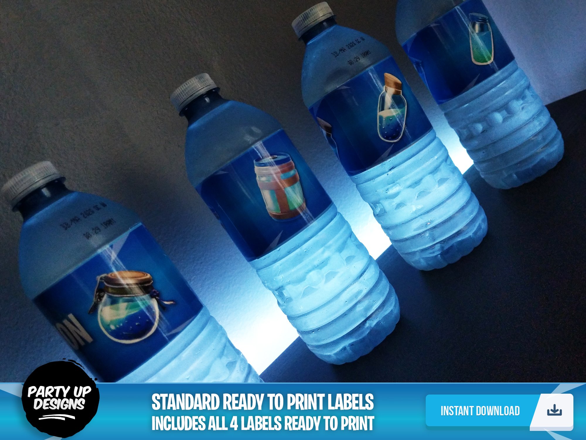 Partyupdesigns Twitter àªªàª° Are Your Children Saying Their Constantly Thirsty If So Why Not Grab Them A Healthy Bottle Of Chug Jug Small Sheild Potion Or Slurp Juice Water Bottle Labels Can