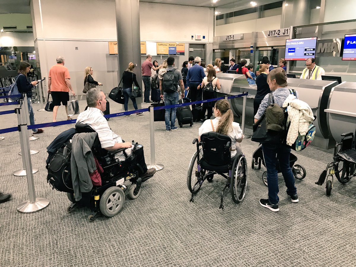 Flight 1 of 7 and a perfect record so far of #acaa fail. #wheelchair passengers sit and watch general boarding. Boarding started so quickly that pre-boarding was not offered as required by law. <a href="/LATAMAirlines/">LATAM Airlines</a> <a href="/iflymia/">Miami Int'l Airport</a> JJ8091 MIA-GRU 10Oct <a href="/WCTravelOrg/">John Morris | Wheelchair Travel</a>  #wheelchairtravel