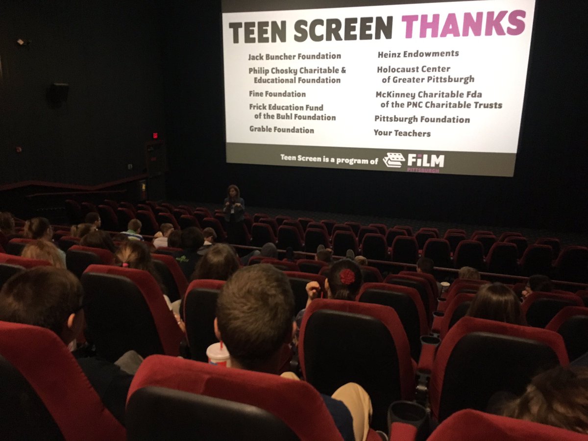 DonnaSteff's tweet photo. Thank you @LSissonPGH and @HCofPGH for an amazing experience for our @HMJHS_Vikings students today through the #teenscreen movie #Brundibár #neverforget #HolocaustEducation https://t.co/Ezi9jQJDfr