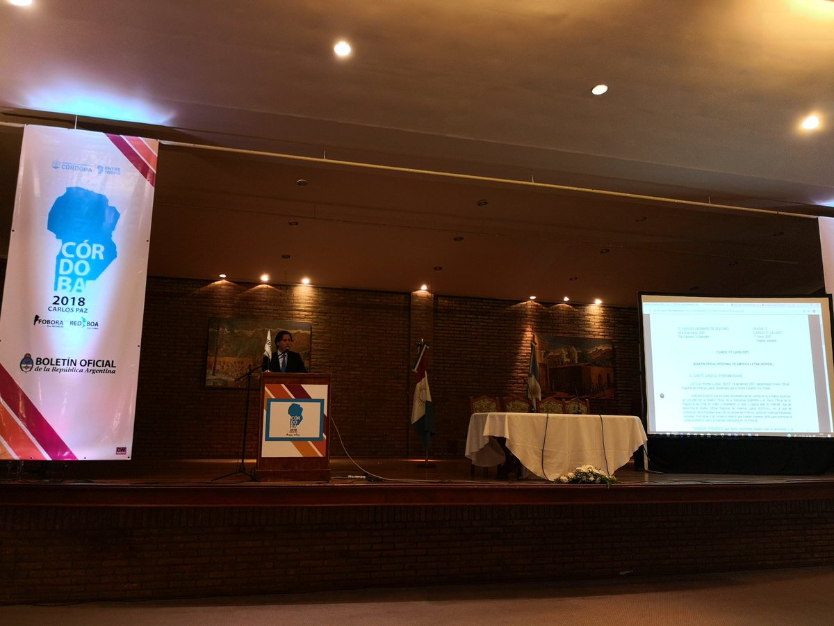 cordobargustavo's tweet photo. Es turno de Carlos Orellana Céspedes, Secretario Ejecutivo de la REDBOA, "Presentación del Boletín Oficial Americano" https://t.co/3rMALkvXzH