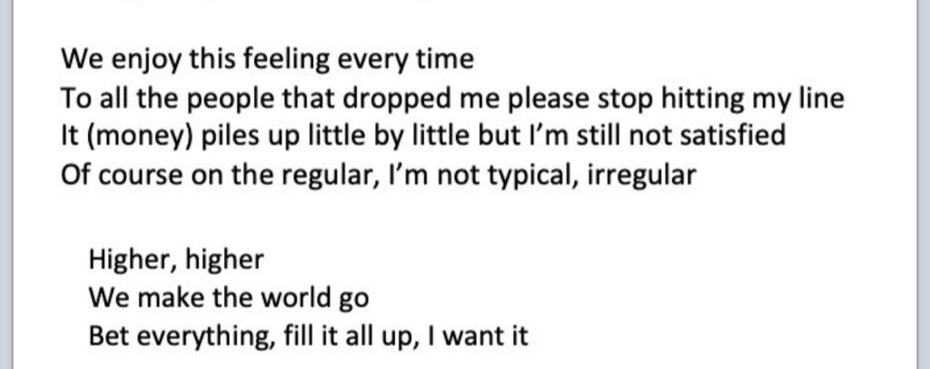 mydaychild's tweet photo. The lyrics in the Korean ver. of Regular are really different from the English lyrics.They really snapped in the Korean version
Left-English Ver. Right-Korean ver.
#NCT #NCT127 #NCT127RegularIrregular #Johnny #Jaehyun #Jungwoo #Yuta #Haechan #Mark #WinWin #Taeil #Taeyong #Doyoung https://t.co/S4qVLVcSUp