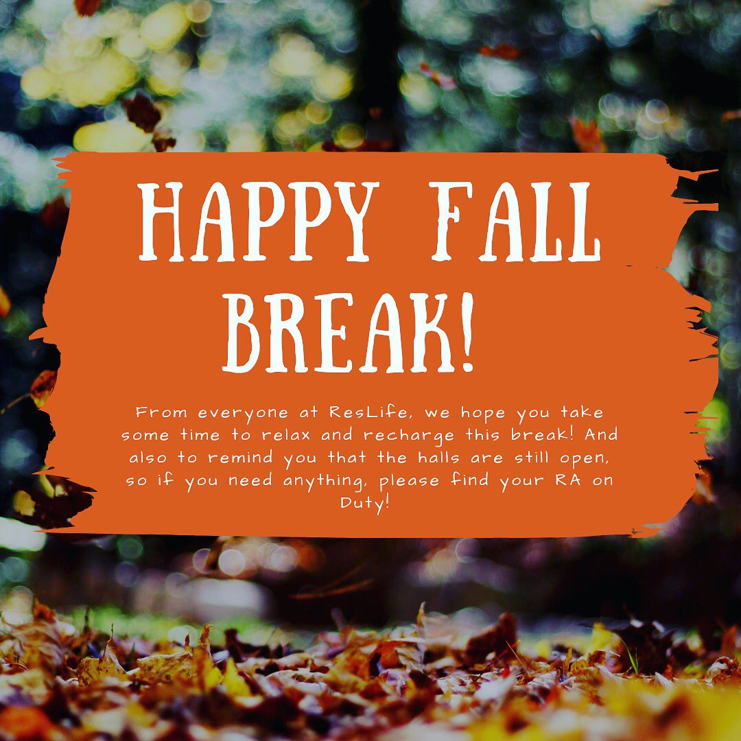 FredResLife's tweet image. Hope everyone is enjoying their fall break 🍂 #fredreslife #fredonia