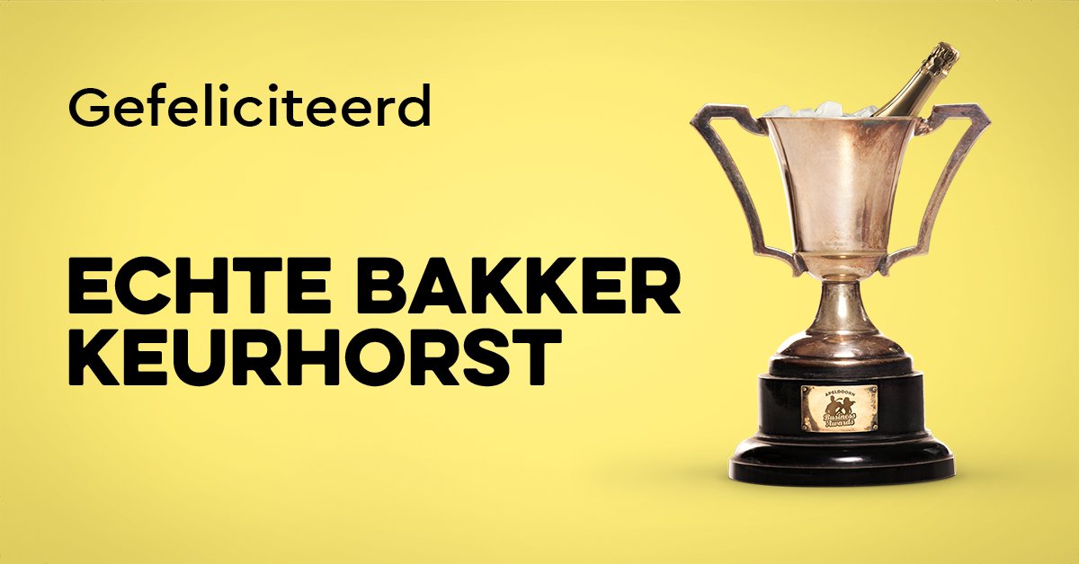 En de winnaar van de Business Award in de categorie "Detailhandel" is Echte Bakker Keurhorst. Gefeliciteerd!