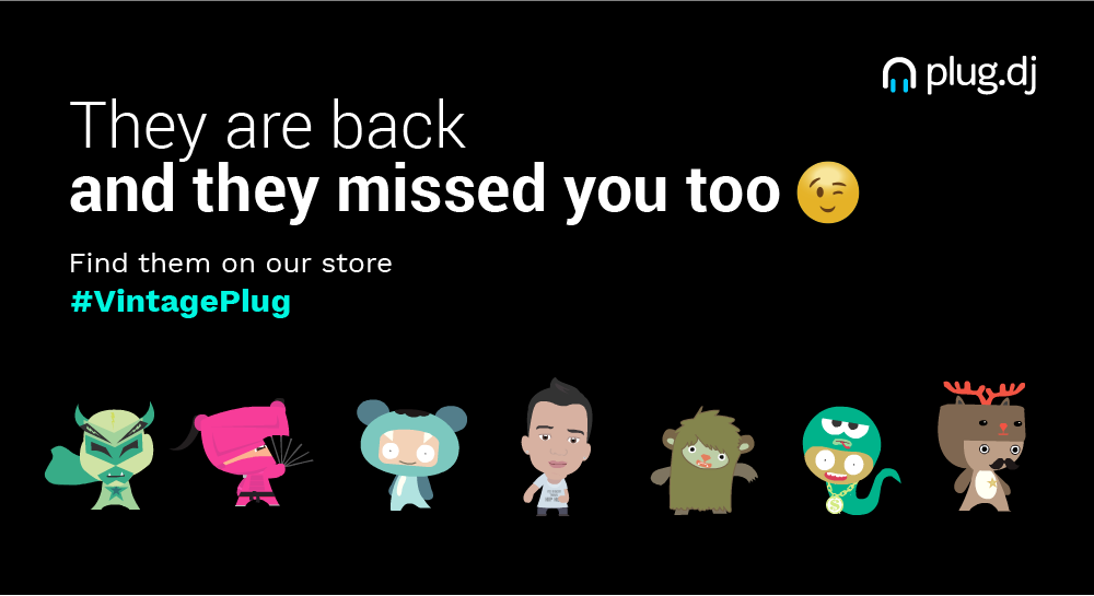 plugdj's tweet image. 😊💜 Old avatars are back! #VintagePlug