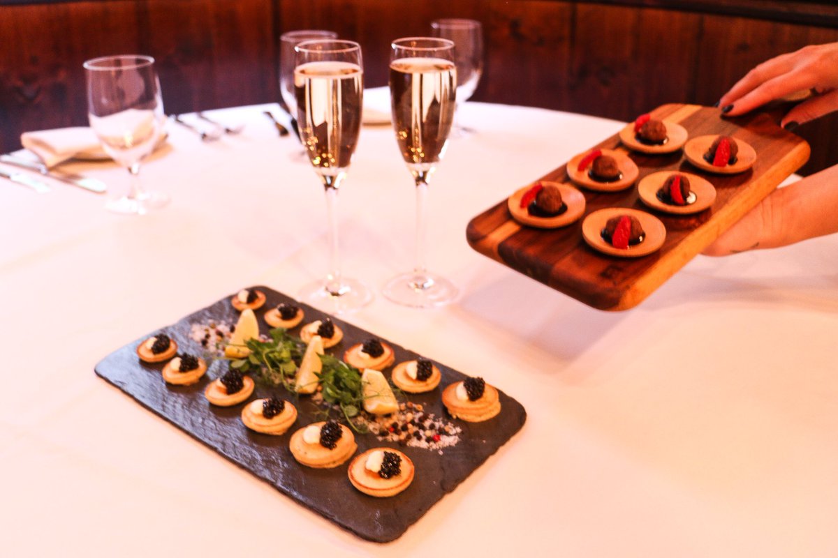 BillsTownhouse's tweet photo. New savory and sweet canapés and blini caviar to make your next event a night to remember. Book today by visiting the link in our bio. #BillsTownhouse https://t.co/Q98NVpZqLh