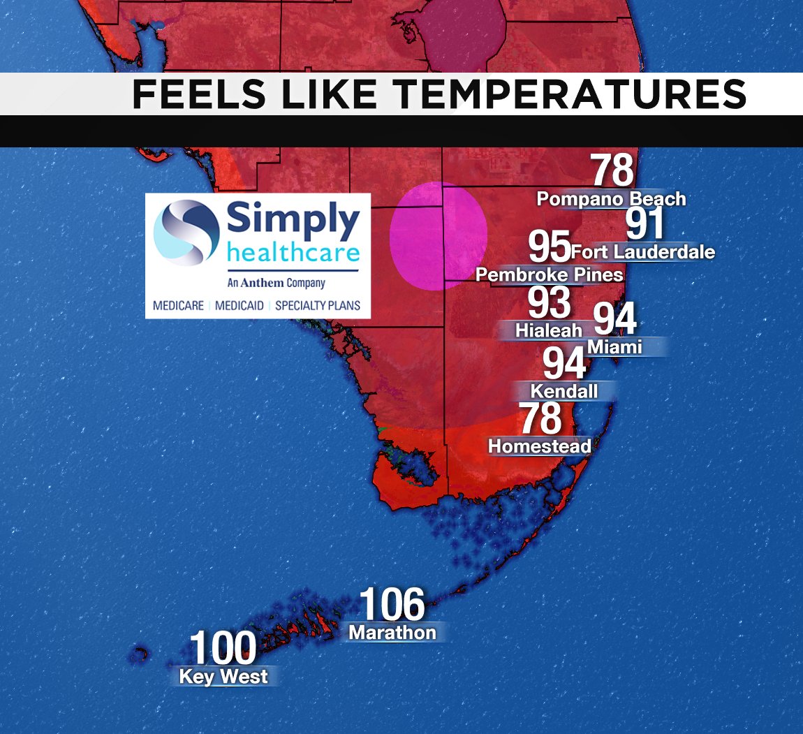 It's 3PM! Check out the heat index. #BROWARD #MIAMIDADE #FLKEYS Presented by Simply Healthcare https://t.co/Lu3xrx82Ra