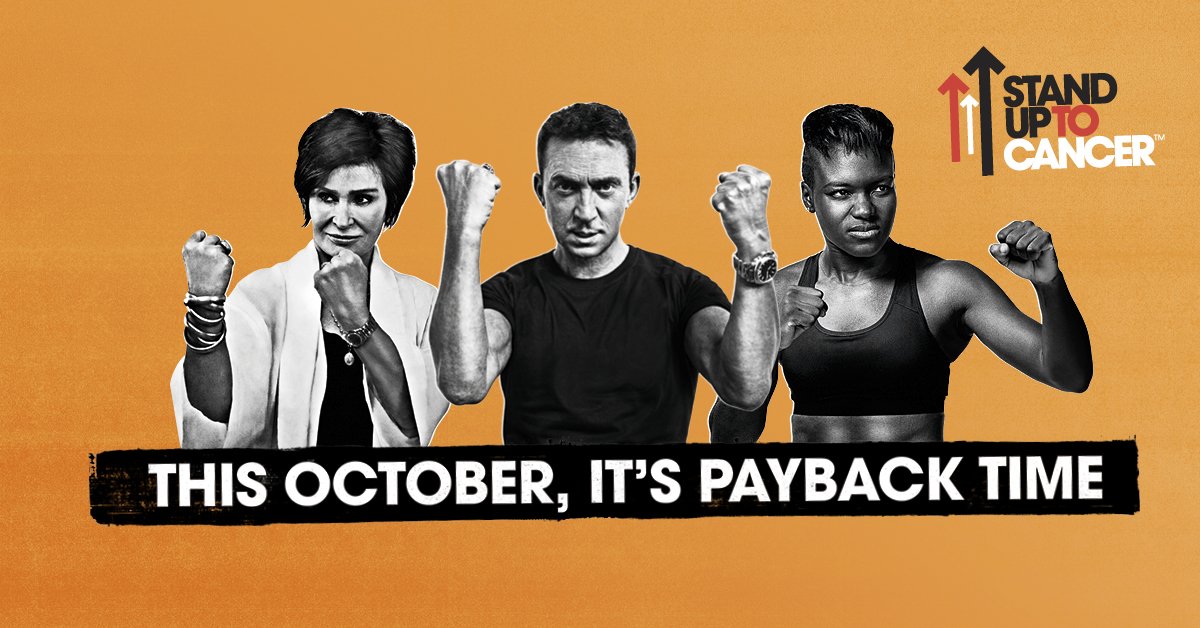 SU2CUK's tweet photo. 🚨 SAVE THE DATE 🚨 Join us for a night of cancer-crushing entertainment, live on @Channel4 on 26 October from 7pm. Let’s show cancer what we’re made of! 💪 #StandUpToCancer https://t.co/yI3IodS0x5
