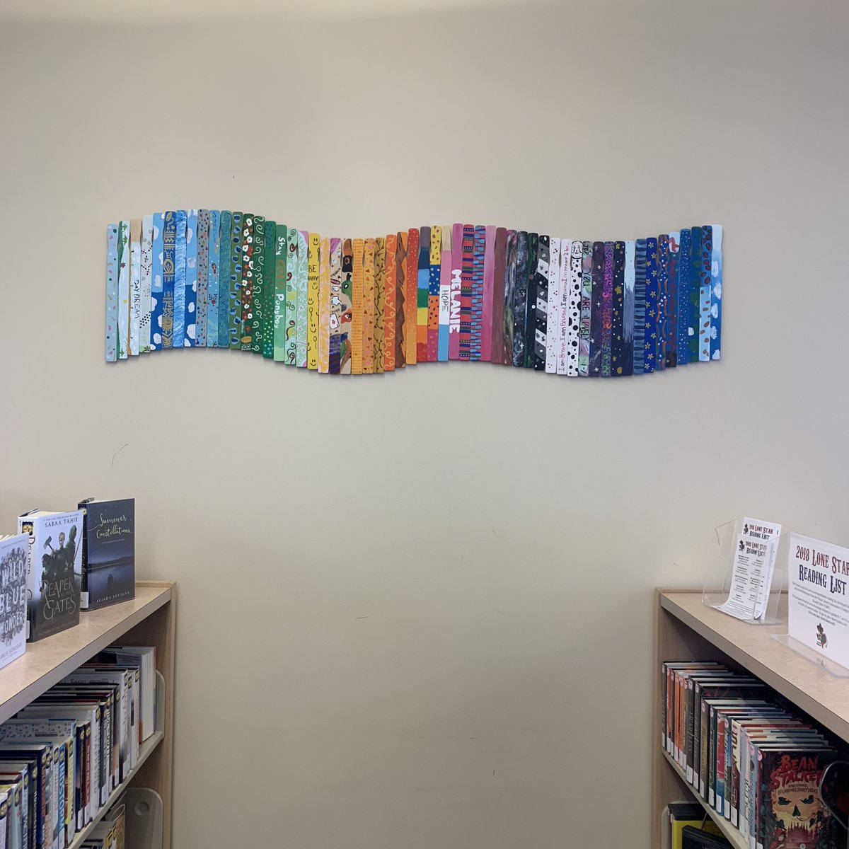 This summer our teens worked together to create this collaborative art  project, now on display in Teen Point! #LPLteen, image size:1200x1200