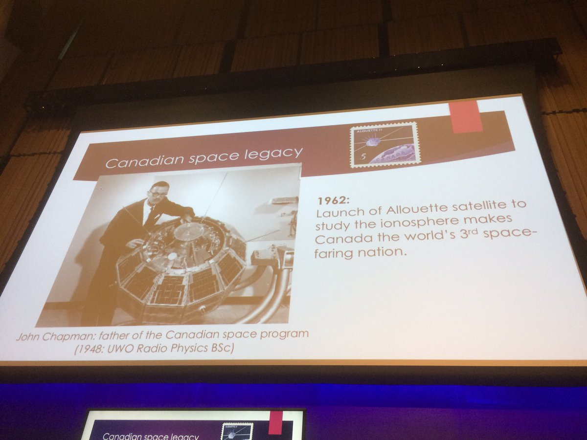 reneehlozek's tweet photo. Did you know that #Canada was the third country in space? Learning lots from @scgQuasar #WFAstroCan https://t.co/vCllXhphR5