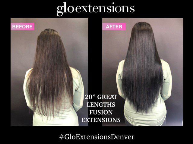 Even though this Guest's hair is already long, it didn't have the volume she needed to feel great. #GreatLengthsExtensions to the rescue! #GreatLengthsUSA #GloExtensionsDenver #FusionExtensions #GloHeather #ExtensionExperts #LongHair
