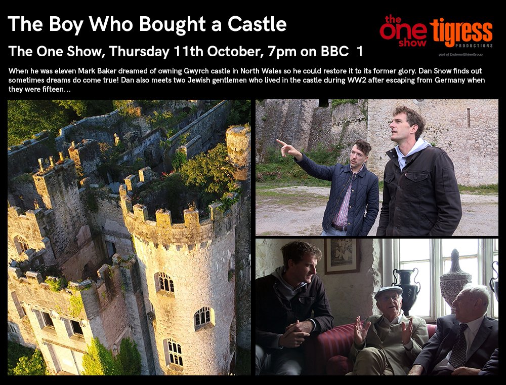 Tonight on <a href="/BBCTheOneShow/">BBC The One Show</a> : @thehistoryguy visits Gwyrch Castle in North Wales to meet a man whose childhood dream was to own the castle. 📺Tune in at 7pm on <a href="/BBCOne/">BBC One</a>