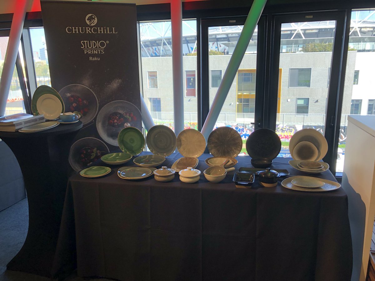 MattJBradley85's tweet photo. A great evening at @chandco #chefandchat. Great to see the team coming and creating their own buffet displays with the @churchill1795 buffet modular system. The new innovation also went down very well. All set for day 2 #yourbuffetyourway #iinnovation #melamine #stonecast #raku https://t.co/LsAmpBcK9c