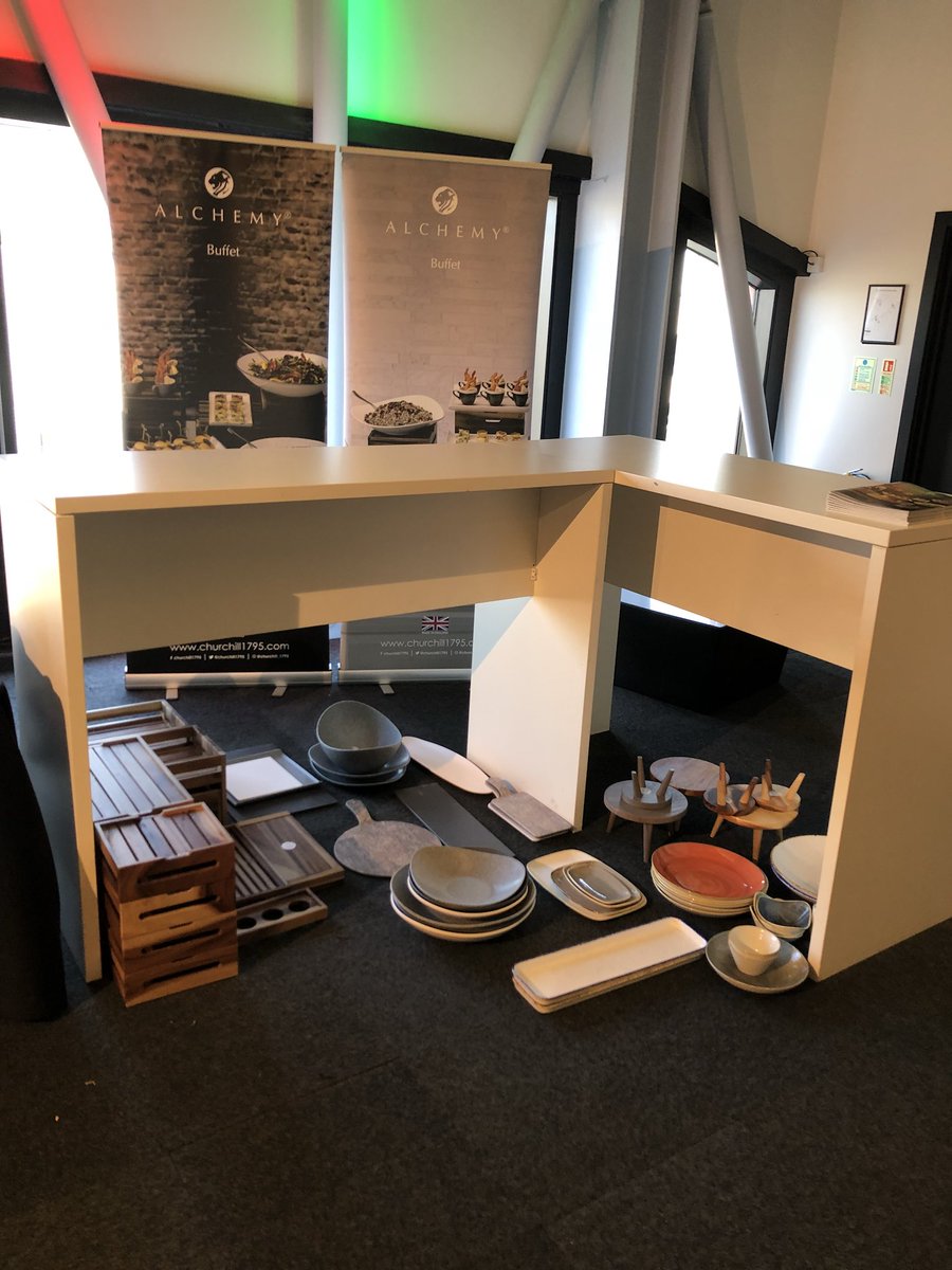 MattJBradley85's tweet photo. A great evening at @chandco #chefandchat. Great to see the team coming and creating their own buffet displays with the @churchill1795 buffet modular system. The new innovation also went down very well. All set for day 2 #yourbuffetyourway #iinnovation #melamine #stonecast #raku https://t.co/LsAmpBcK9c