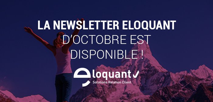 La #newsletter <a href="/EloquantNews/">Eloquant</a> d'octobre est sortie 🍁 ! 2 clients Eloquant récompensés, le nouveau livre blanc sur l'#IA, et le dossier du mois sur l'amélioration des performances des centres de contacts. Abonnez-vous pour la recevoir ! 💌 bit.ly/editooctobre18