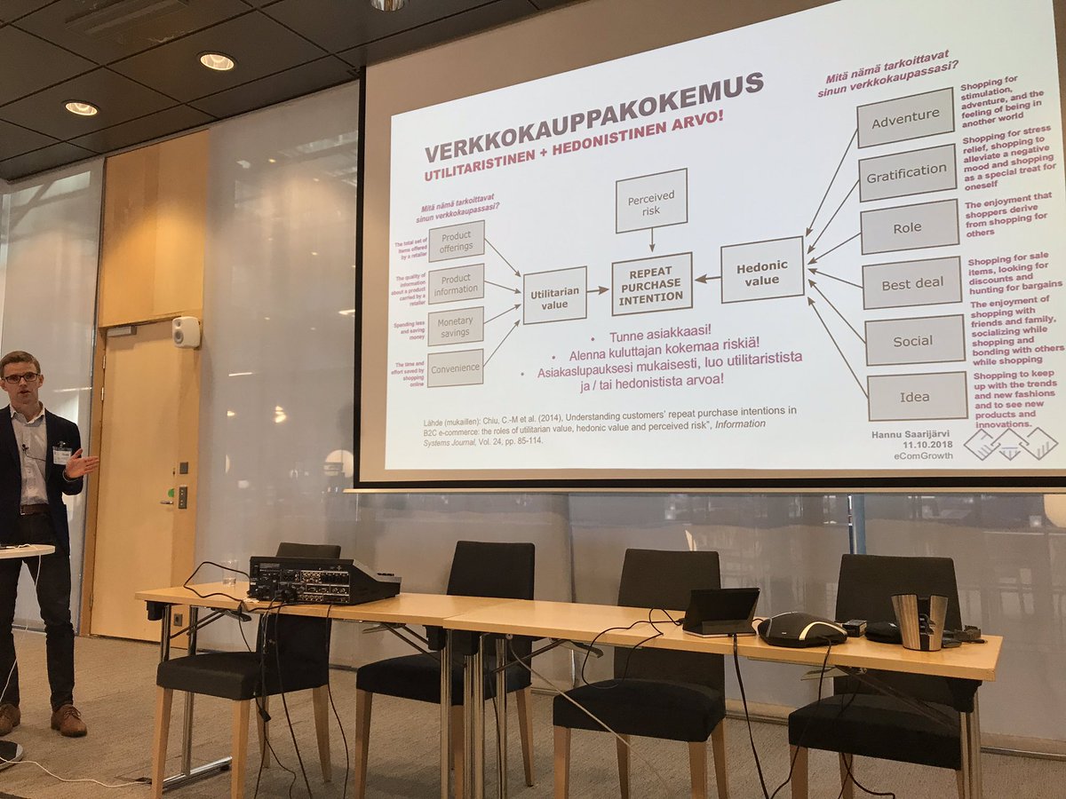 simoheiskanen's tweet photo. How to manage #CX in #ecommerce? Great academic framework and practices from @HannuSaarijarvi today at #eComGrowth seminar. https://t.co/F9GFoSjrNX