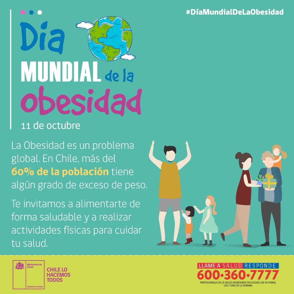 ministeriosalud's tweet photo. ¿Pensando en qué almorzar? En el #DíaMundialdelaObesidad, y todos los días, prefiere alimentarte de forma saludable. #ChileLoCuidamosTodos https://t.co/UvYZof3lGF