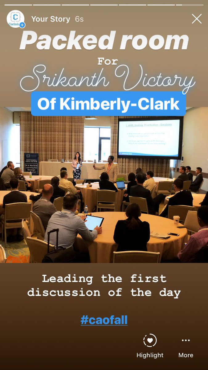CoriniumGlobal's tweet photo. Follow us on Instagram @coriniumglobal keep up with all of our events, especially CAO Fall Day 4 happening now in Boston! #CAOFall #ChiefAnalyticsOfficer #Fall #CAO #Analytics #BigData #DataScience #Conference #CSuite #DigitalInnovation #Instagram https://t.co/r7SuFoXQnu