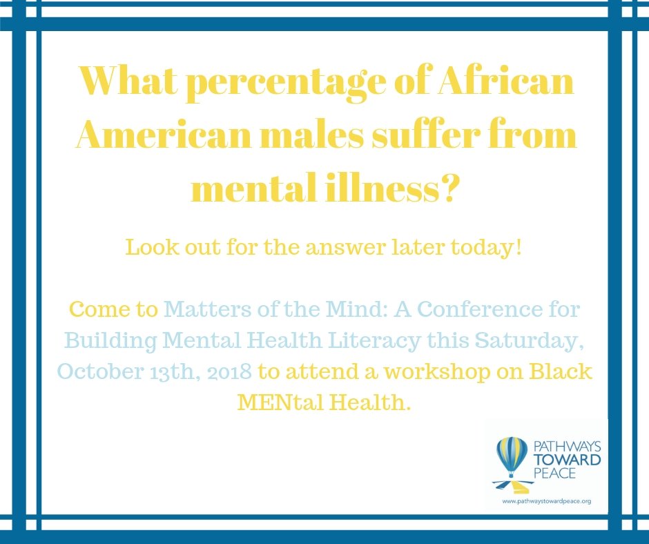 Mental health is an overlooked issue for African American men. What do you think about it? If you want to join our discussion on Saturday be sure to register for Matters of the Mind!

#mentalhealthawareness #blackmentalhealth #mattersofthemind #educateyourself
