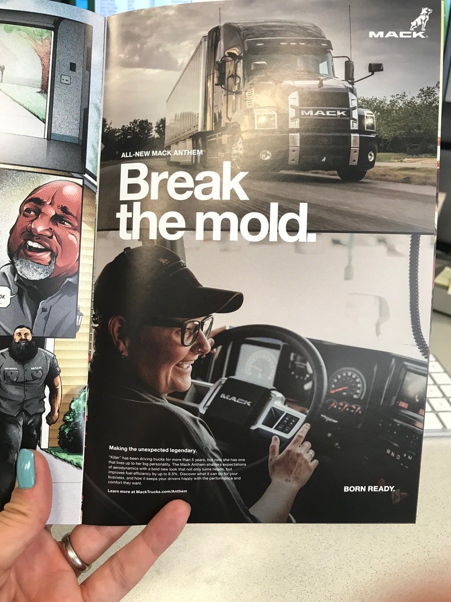 Flipping through the #MackMasters019 mag and what do I see!? It's @hey_imkiller. 🥳 Girl, you're EVERYWHERE!! So proud to have met you, you're truly an inspiration and obviously one hell of a kick-ass chick!! 💪 #BreakingTheMold #WomenInTrucking #KickingAssTakingNames #BornReady