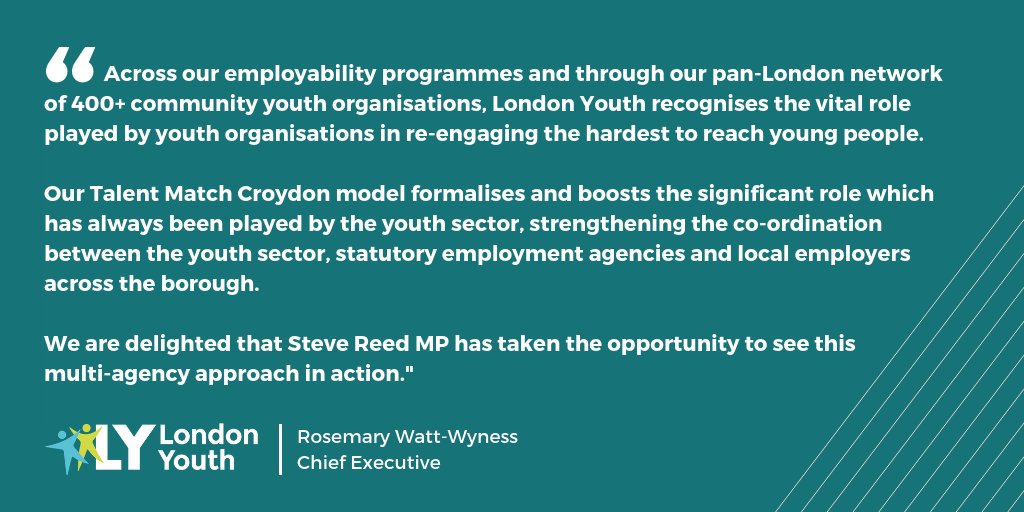 Great to have <a href="/SteveReedMP/">Steve Reed</a> at our #TalentMatchCroydon recruitment fair today. Our strong partnership with community youth orgs, statutory &amp; voluntary services in Croydon ensures we are engaging with those hardest to reach young people. Thanks to support from @BigLotteryFund.