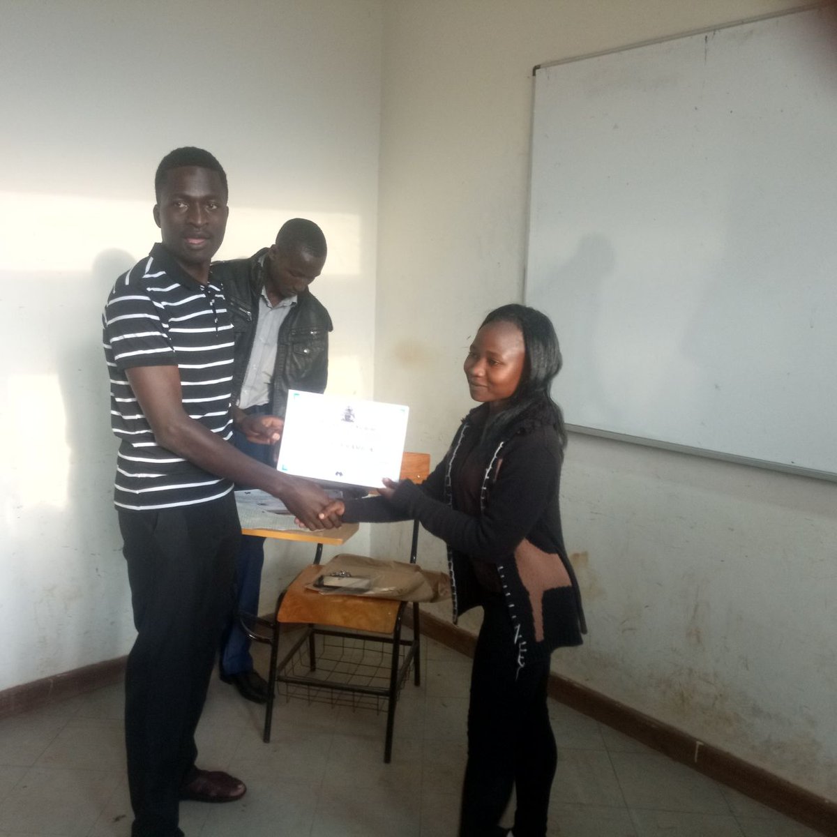 KenyaPeer's tweet photo. PMA-K is doing great, 
Registration process underway.
Yesterday PMA-K was privileged to handover participation certificate through its CEO, Mr. Andanyi Humphrey, after a peer mentors training held at The University of Nairobi, chiromo campus.
Congratulations https://t.co/gBMyE7n5UF