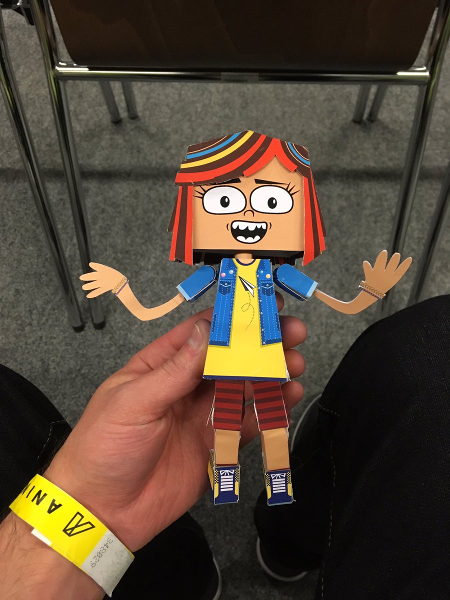 skwigly's tweet photo. Very entertaining talk by Alvaro Ceppi (@ZumbasticoST ) on their #PaperMotion series Paper Port - and lovely puppets 😃 #animatkt #stopmotion #lodz https://t.co/Ylj4GO3XOq