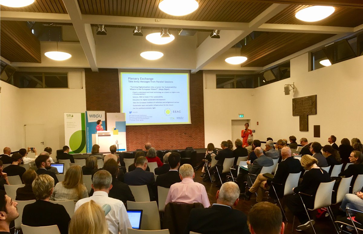 WBGU_Council's tweet photo. #EEAC26 #wbgu secretary-general Maja Göpel @beyond_ideology brings back key messages to the plenary #SustainableDigitalAge @WBGU_Council Big thanks to @ischieferdecker @DJanecek @Thinius @umweltbundesamt https://t.co/cf03pISyIg