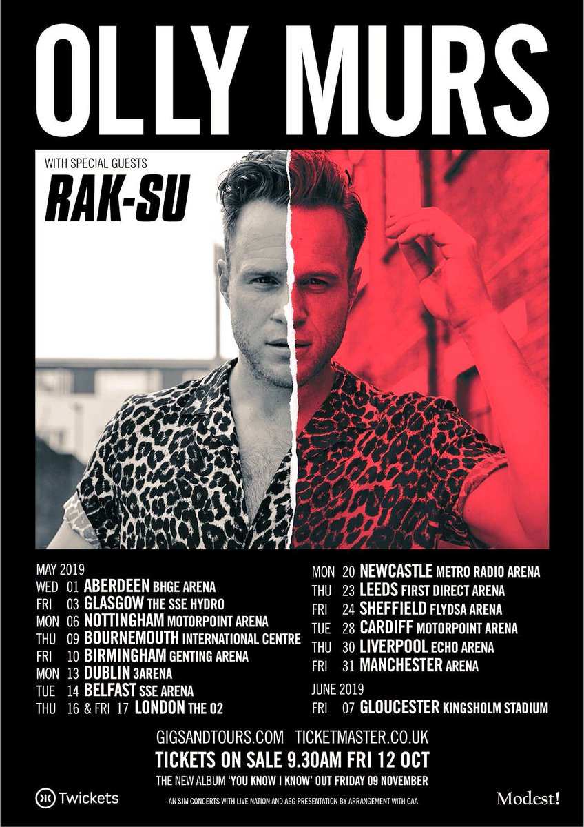 ollymurs's tweet photo. 🛎 🔔 REMEMBER SET YOUR ALARM 🔔 🛎  9.30am tomorrow TICKETS ARE ON SALE!! For my 2019 UK TOUR!! Can’t wait am buzzing 😝👌🏻 https://t.co/hyQxlRhfnN