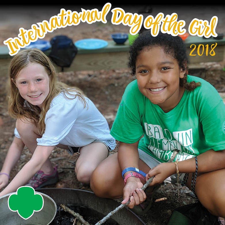 Today is International #DayOfTheGirl! Let's celebrate by helping girls build the courage, confidence, and character to make the world a better place. #girlscouts #likeagirlscout