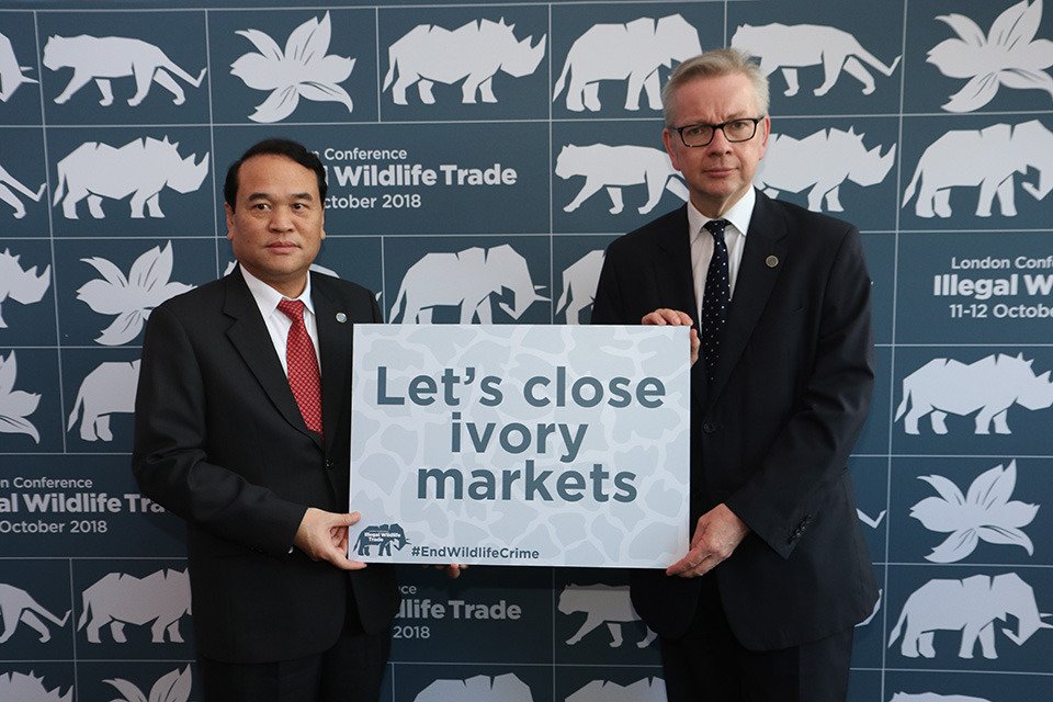 FCDOGovUK's tweet image. NEWS: Laos announces commitment to a total ban on ivory at UK Government conference to #EndWildlifeCrime