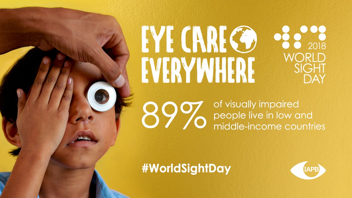 PROS_Foundation's tweet photo. Dear Friends, on this #WorldSightDay, please get your eyes tested. A high percentage of sight issues can be prevented. #WSD2018 #EyeCareEverywhere https://t.co/XIuEB6BdEN