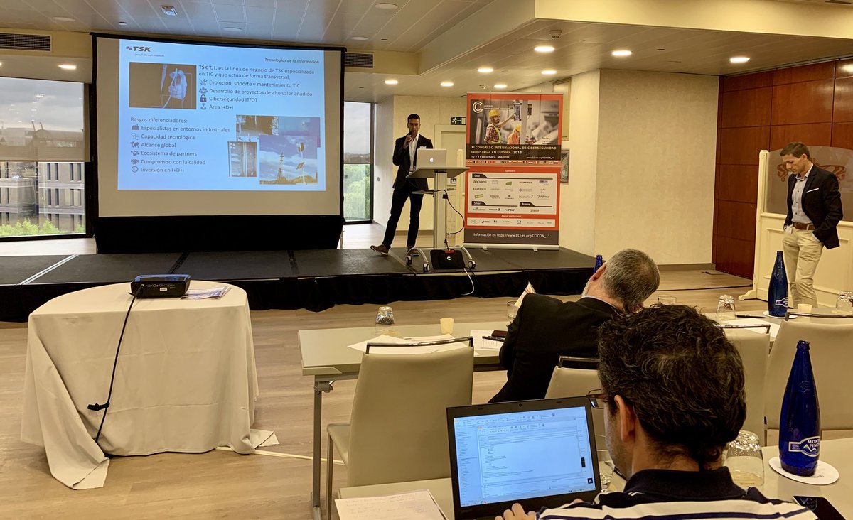 info_CCI's tweet photo. Juan Luis Carús y Eduardo Pérez presentan el proyecto CS4 de inclusión de ciberseguridad en mantenimiento predictivo en #CCIcon11 https://t.co/ussY00YFgO