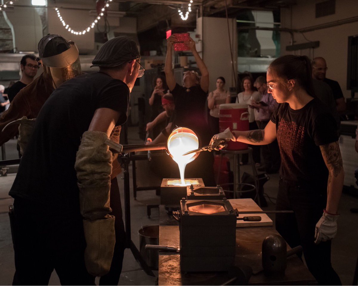 Last night <a href="/UrbanGlass/">UrbanGlass</a> hosted its #UGMysteryGlass cocktail! Guests enjoyed <a href="/BrooklynGin/">Brooklyn Gin</a> cocktails in their handmade mystery glasses, performances by <a href="/fredini/">Fred Kahl</a> &amp; more. Find out more about classes, exhibitions, and UrbanGlass' amazing studios at urbanglass.org!