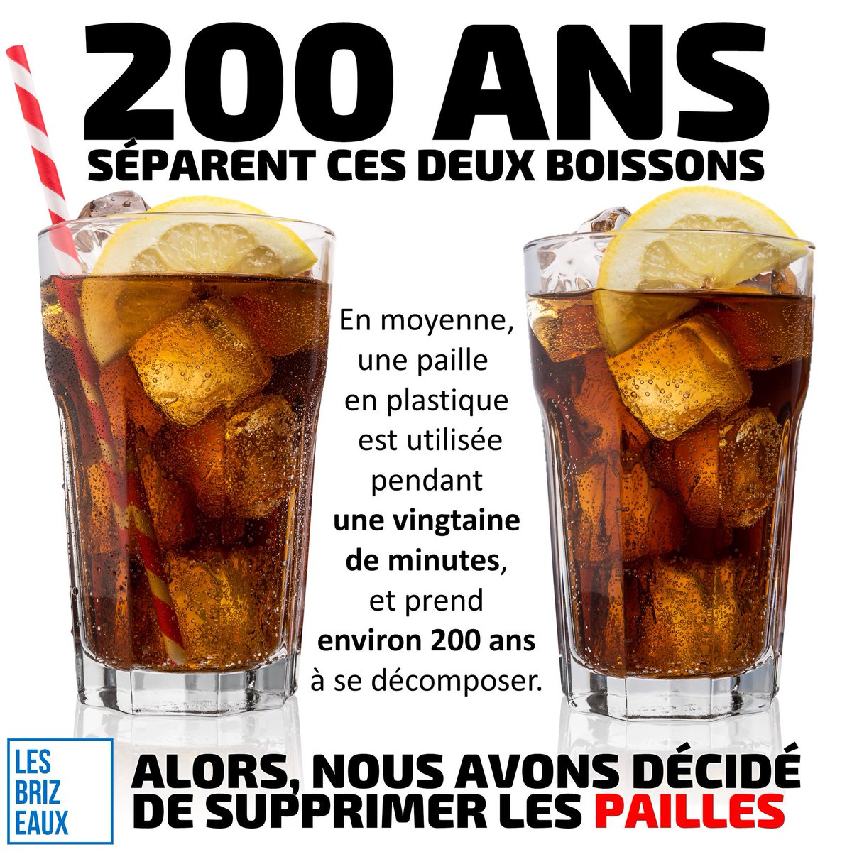 200 Ans séparent ces deux boissons ! Nous avons décidé d'utilisé des pailles en bambou aux <a href="/RestoLesBrizo/">Restaurant Les Brizeaux</a> ! <a href="/baslespailles/">BasLesPailles</a> nous rejoignons le combat !