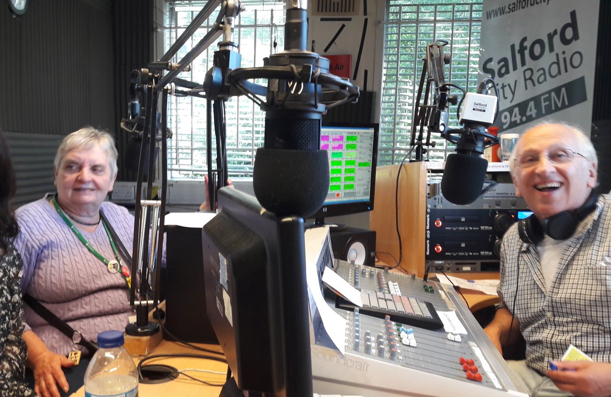 The SHC team promoting World Mental Health Day. What a glorious day! It was  lovely chatting to the staff from <a href="/SalfordCouncil/">Salford City Council</a> and going on <a href="/SalfordCRadio/">Salford City Radio</a>. If you have further concerns see your GP or for further information visit: time-to-change.org.uk/what-are-menta…