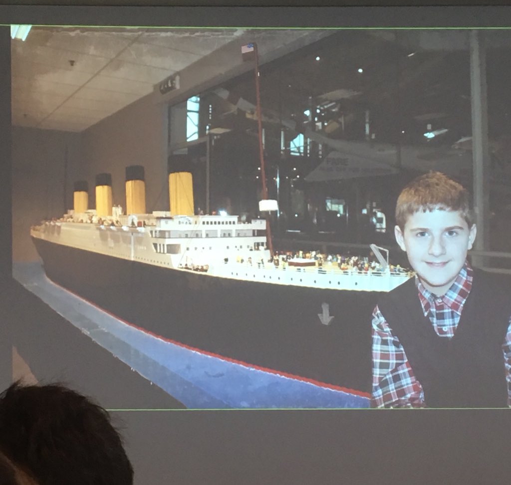 CampbellSharonJ's tweet photo. On the final day of the International Short Break Conference, Brynjar Karl, an Icelandic teenager who is autistic, spoke about his childhood and the amazing Lego model of the Titanic he started building when he was 11 #ISBA2018 https://t.co/PYeKJmA4nu
