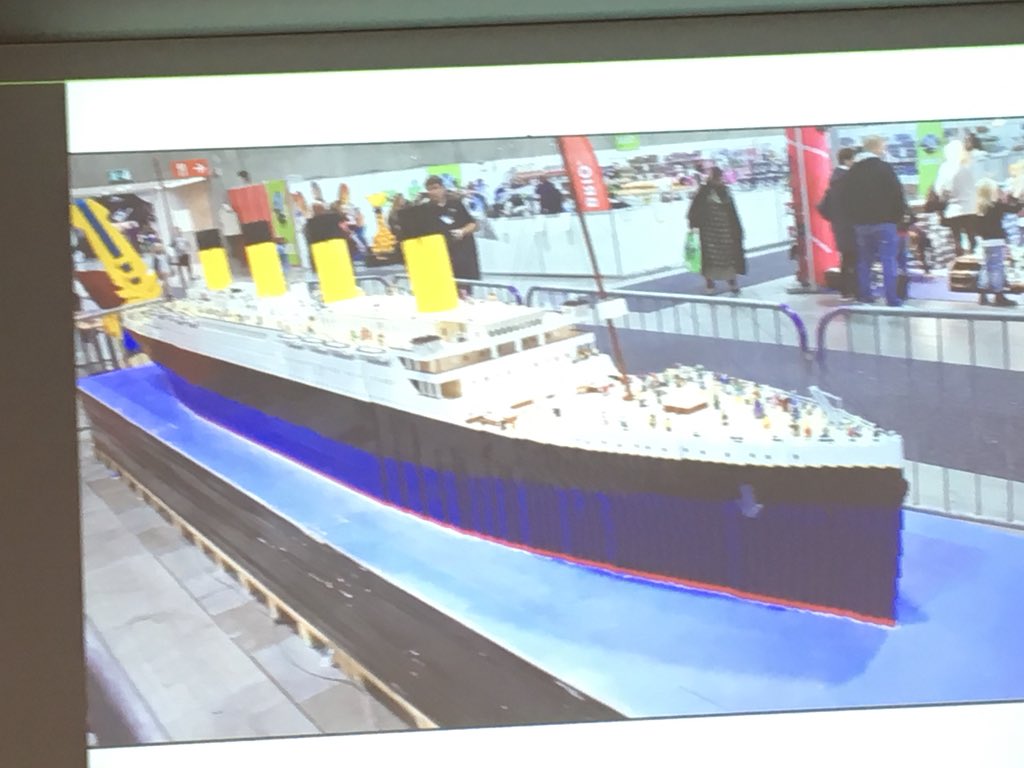 CampbellSharonJ's tweet photo. On the final day of the International Short Break Conference, Brynjar Karl, an Icelandic teenager who is autistic, spoke about his childhood and the amazing Lego model of the Titanic he started building when he was 11 #ISBA2018 https://t.co/PYeKJmA4nu